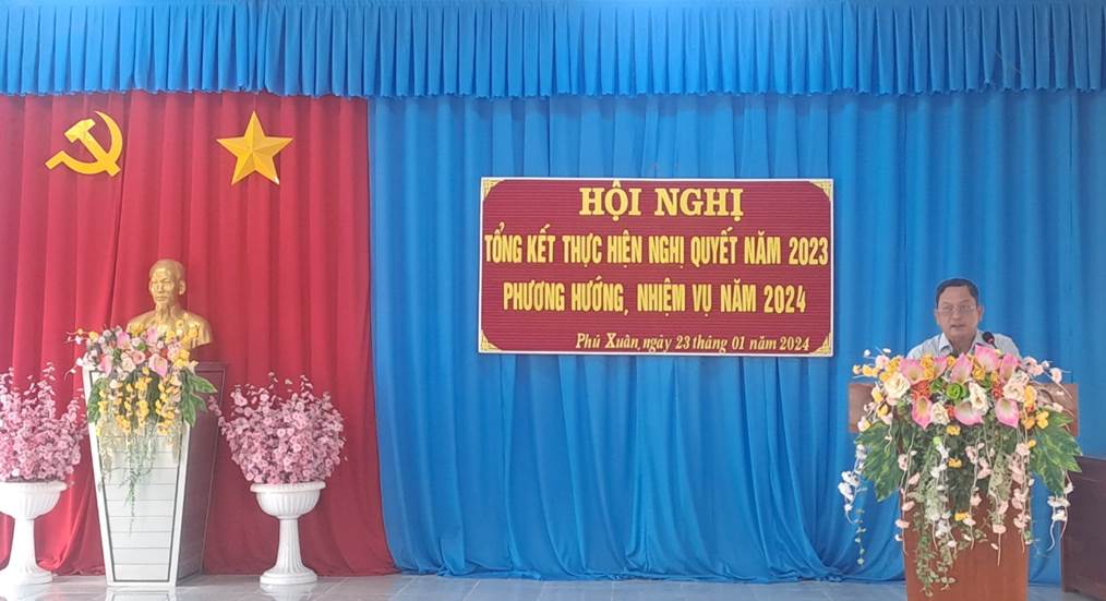 Phú Xuân tổng kết, đánh giá thực hiện Nghị quyết Đảng bộ xã năm 2023